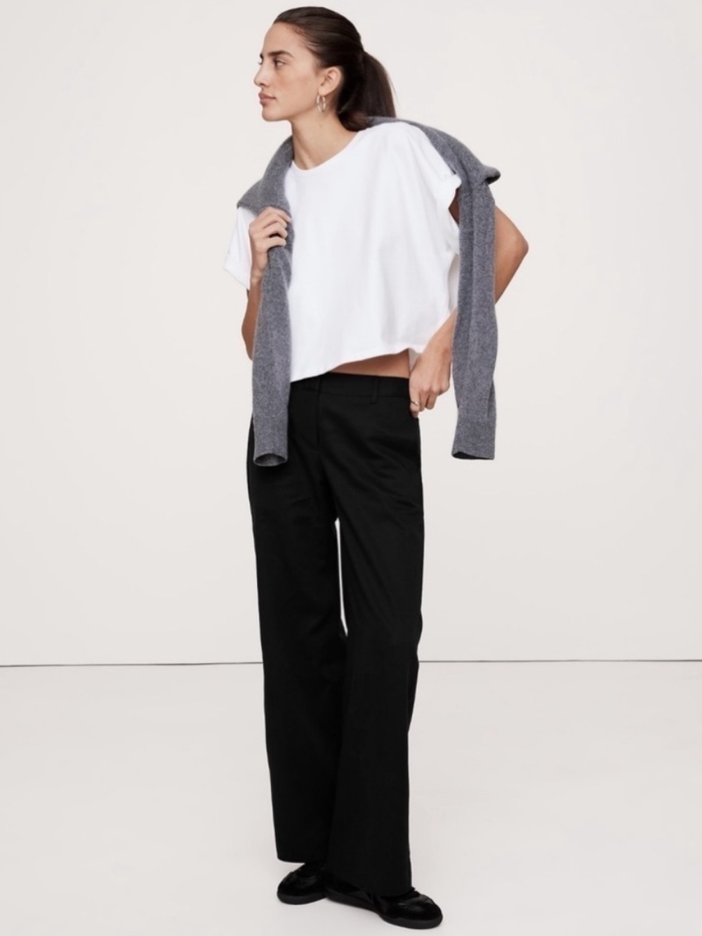 NWT! Banana Republic Black the Everyday Wide-Leg Trousers